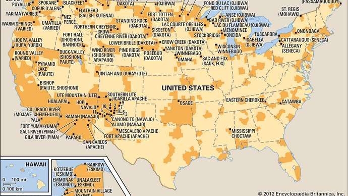 Reservas de índios americanos nos Estados Unidos