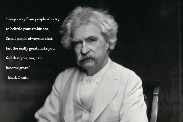 Mark Twain over het bedrijf dat u houdt