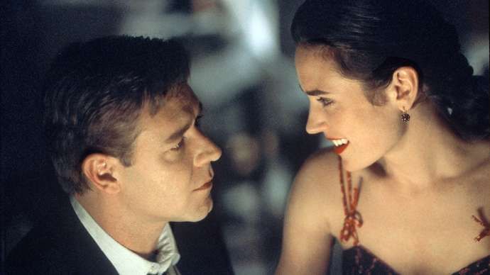 Russell Crowe in Jennifer Connelly v filmu Beautiful Mind