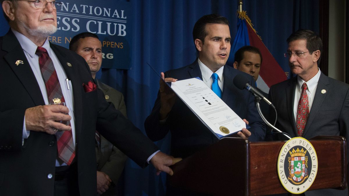 Governador de Porto Rico Ricardo Rosselló (Foto: JIM WATSON / AFP / Getty Images)