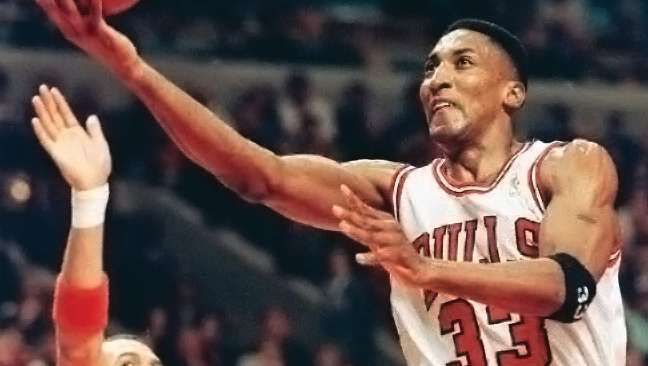 Scottie Pippen (vpravo), 1997.