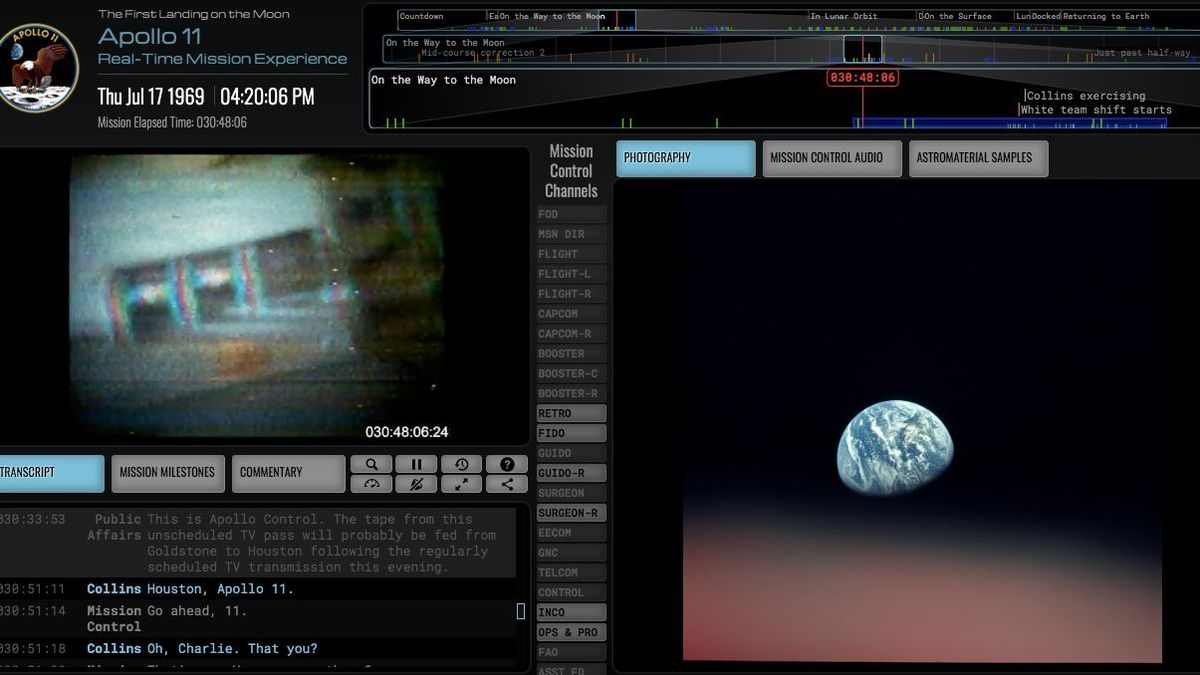 Le site Web «Apollo 11 en temps réel» rejoue chaque seconde de la mission historique